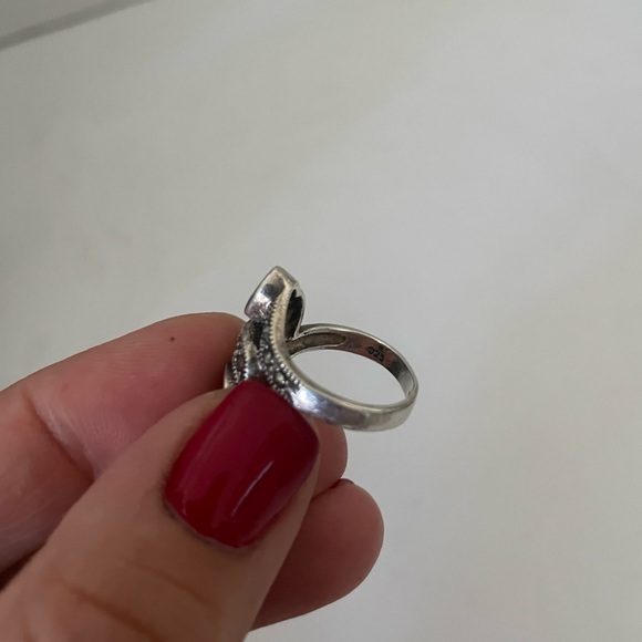 Sterling silver 925 2 hearts ring - Picture 6 of 13